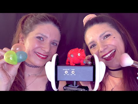 My Twin Sister Tries ASMR (BUT with Mi) - 3Dio Mic, Mouth Sounds, Personal Attention, German/Deutsch
