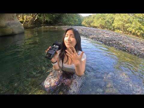 ASMR in the River💦 (wet, water sounds + more)