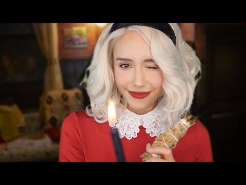 ASMR - Sabrina Casts a Spell to Banish Anxiety R.P (Whispering, Tapping) - chilling adventures