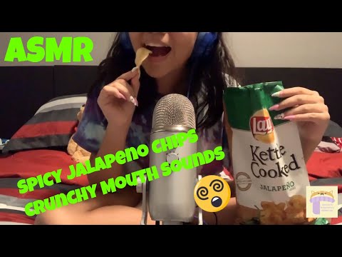 ASMR Eating Jalapeno🔥Spicy Chips | Crunchy Eating sounds