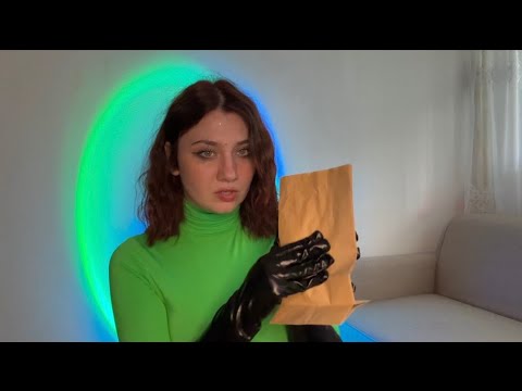 ASMR| Blowing And Popping Paper Bags With My Long Latex Gloves | Paper Bags Tearing 💖