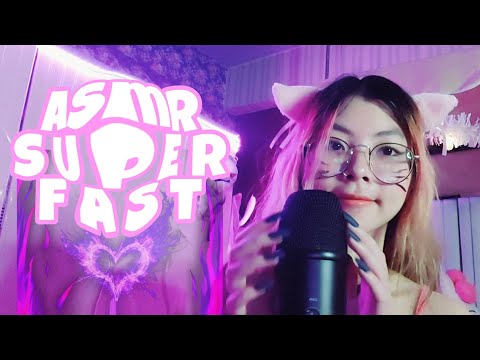 🌟I Tried Super Fast&Aggrassive ASMR for the first time| tapping,paper,trigger words,metalic,mic