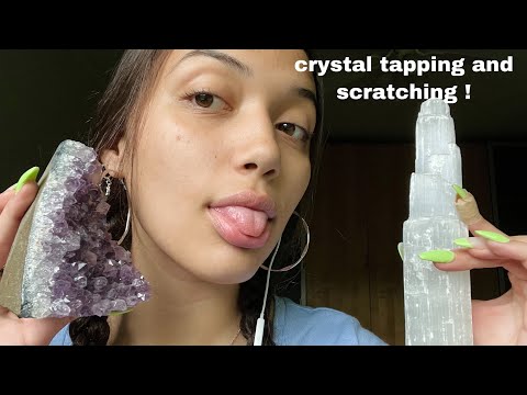 ASMR fast and aggressive crystal tapping and scratching !