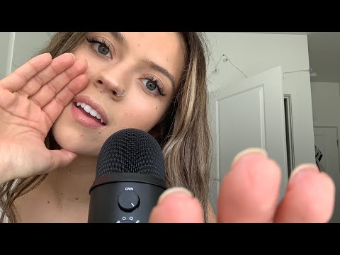 ASMR| UP CLOSE TONGUE FLUTTERS WITH INAUDIBLE WHISPERING TRIGGER WORDS