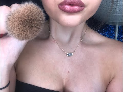 ASMR- TINGLY WHISPER, FACE BRUSHING/TRACING, REPEATED SOUNDS UP CLOSE