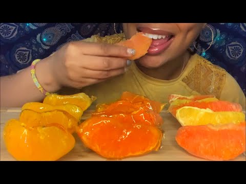 ASMR | Candied vs Frozen Oranges 🍊