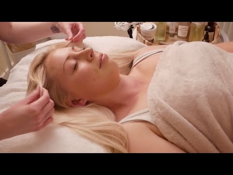 ASMR Spa Facial for relaxation and sleep | Music & Soft Spoken | Olay Peel and Scalp Massage