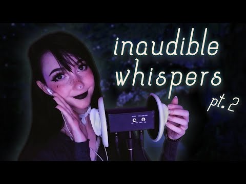 ASMR ☾ inaudible Whispering with reverb for tingles and sleep 💤 Ear to Ear close whispers 💜