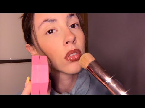 ASMR- Doing your makeup while chewing gum🫧 (lots of mouth sounds and personal attention😴)