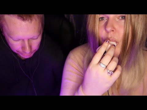 ASMR | Doing Ear Eating While My BoyFriend Listens In 👂💦😲 Mouth Sounds.