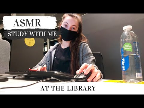 ASMR | Study With Me At The Library ~ Background ASMR Sounds | REAL-TIME