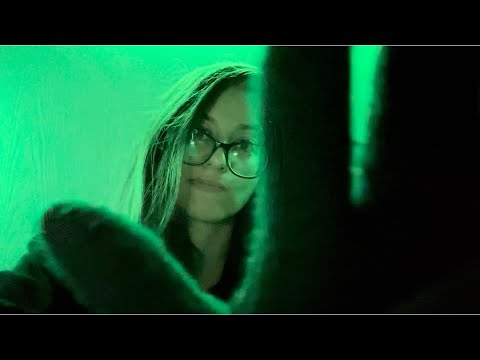 ASMR hand movements in the dark/ layered tapping and scratching :)
