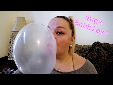 ASMR Bubblegum Chewing and Bubble Blowing | HUGE Bubbles | LOUD Gum Cracking | No Talking