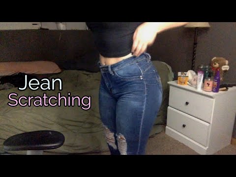 ASMR- Ripped Jean Scratching! W/ Long Nails