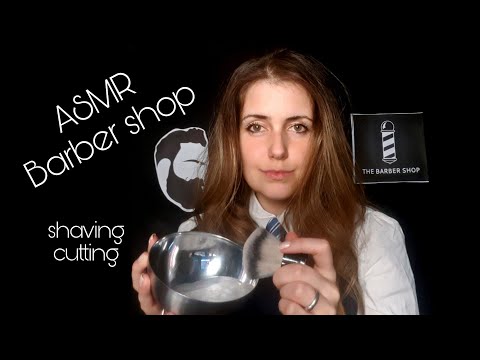 ASMR german/deutsch | the perfect Barber shave & haircut | shaving cream, scissors | roleplay