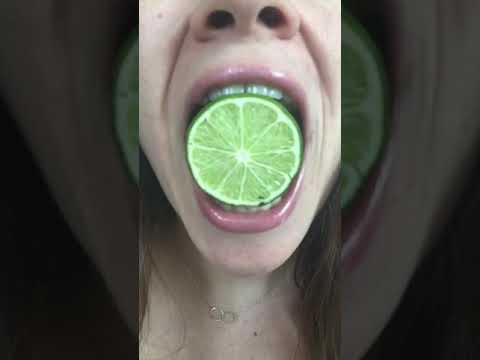 ASMR Lime Half Satisfying Squeeze Sound #shorts