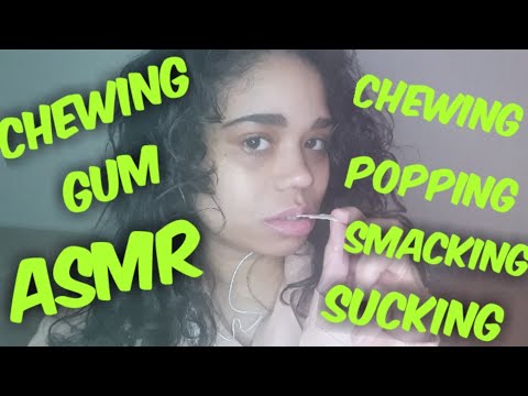 ASMR Video Chewing Gum. popping sounds