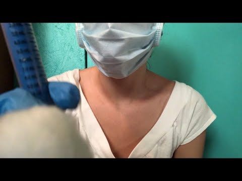 ASMR botox injections / plastic surgery roleplay augmentation whispering through doctor mask
