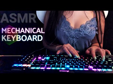 ASMR Mechanical RGB KEYBOARD 🌈 Typing Sounds For Sleep & Studying ⌨️