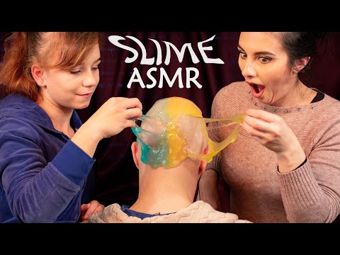 Applying Slime on Man’s Head ASMR