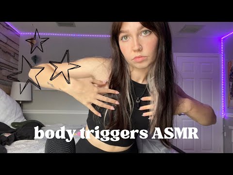 ASMR | body triggers 🤍🌙 (collarbone tapping, fabric scratching + more)