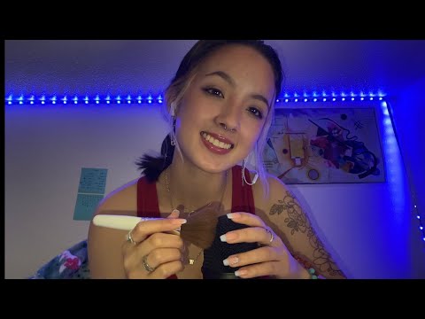 ASMR | fast and aggressive mic brushing, glove sounds, mic triggers + rambles (asmr for sleep)