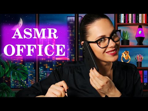 ASMR Secretary Roleplay | Keyboard typing, paper sounds and ripping