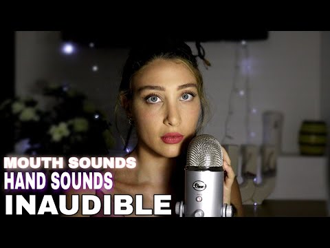 INAUDIBLE WHISPERING WITH MOUTH SOUNDS AND HAND SOUNDS | ASMR