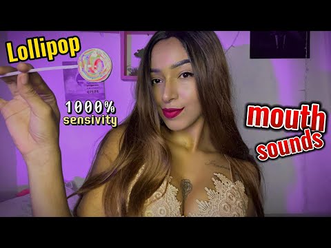 ASMR SUCKING LOLLIPOP WET MOUTH SOUNDS FOR RELAX #asmr #lollipopcandy #viral #mouthsounds #emalta