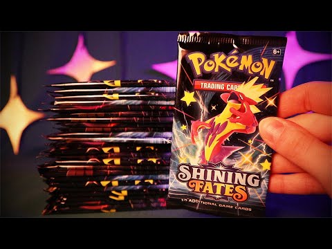 Opening Pokemon Shining Fates ✨ ASMR Relax Crinkles and Cards Sounds