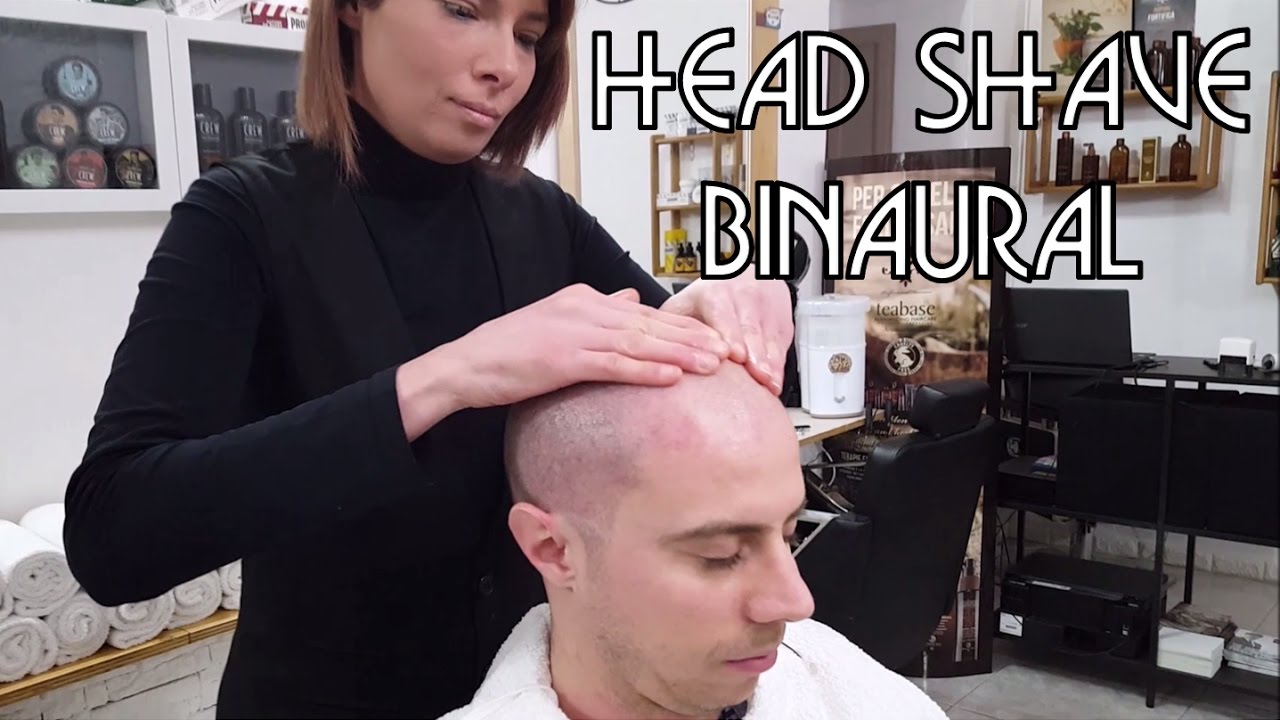 💈 Barber Girl - Relaxing Head Shave with Massage - BINAURAL ASMR no talking