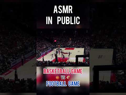 ASMR In Public | NBA Basketball Game vs NFL Football Game 🏀🏈 #shorts #asmr #nba #football