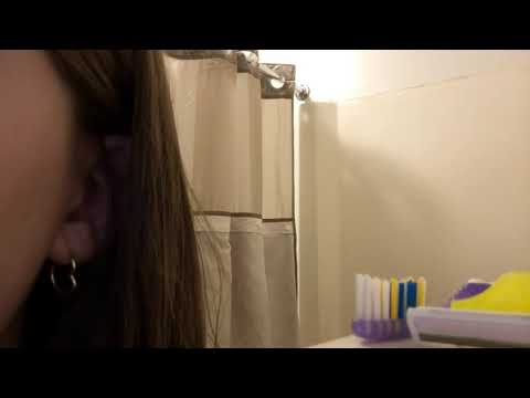 asmr shower routine with clothes
