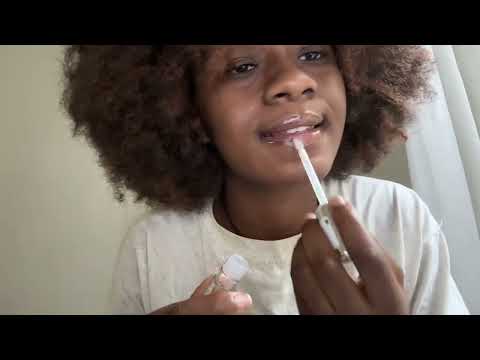 spit painting your makeup (wet mouth sounds and dry hand sounds)