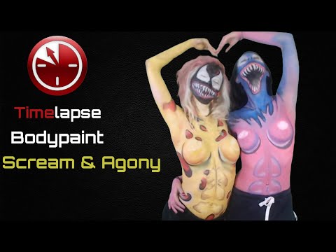 Time-lapse Bodypaint Scream & Agony