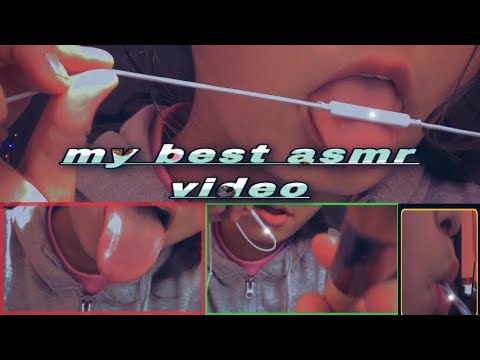 Asmr my best video | Apple mic licking |Licking your face| Mouth sounds |Mic nibbling💦🔥💥🥵