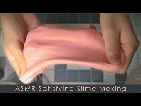 ASMR Fluffy Slime Making | Satisfying Binaural Sounds and Things