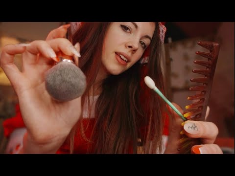 ASMR | Massage, Ear Cleaning, Scalp Check |🤶 Mrs Claus Pampers You