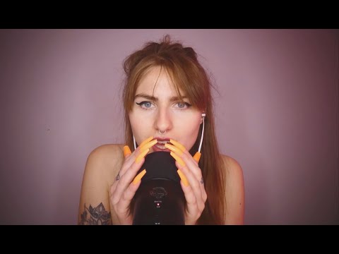 [ASMR] Close-up Whispers ~ Mouth Sounds ~ Deep Breathing ~ Tapping (EN/FR)