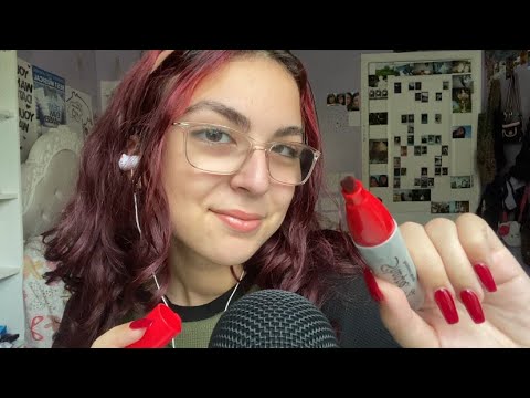 ASMR | doing your makeup with all the wrong things *fast and aggressive*