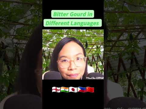 ASMR BITTER GOURD IN DIFFERENT LANGUAGES (Whispering) 🍲🌱#Shorts