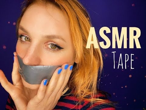 ASMR Duct Tape, Sticky sounds, Tapping, Honey. АСМР липкие звуки