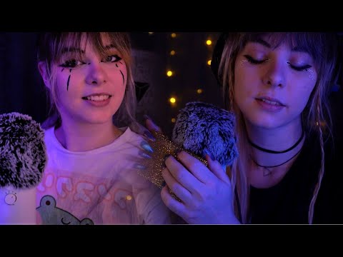 200% ASMR | layered Whispering, Fluffy Mic, Breathing and more