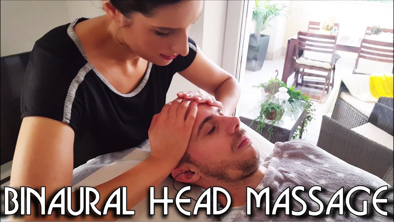 💆 Face and Head Massage - BINAURAL recording - ASMR no Talking