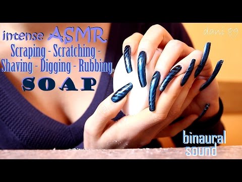 ◍ ASMR 💤 SCRATCHING, TAPPING, DIGGING, SCRAPING 🎧 Dove SOAP ↬ with MAGNETIC blue nail polish! ↫