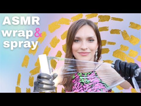 ASMR Wrapping you with plastic wrap and spraying your face in the sunny forest 💕