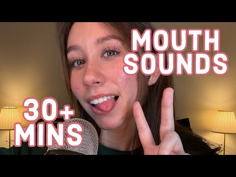 ASMR | 30+ mins of GENTLE mouth sounds (+random triggers, globbles, orbeez balls, spoolie nibbling)