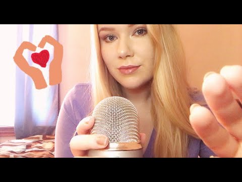 ASMR Personal Attention with Up Close Positive Words/Hand Movements/Kiss Sounds