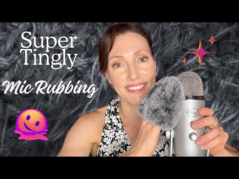 Mic Rubbing, Swirling, Massage with Fluffy Cover | Very Tingly✨ NO Talking 🤫 Study 📚 Relax 😌 Sleep 😴