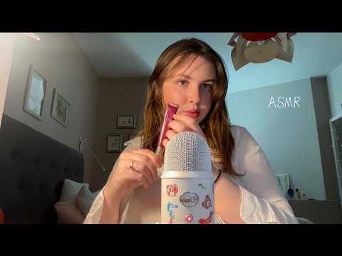 ASMR tapping and whispering about my makeup products